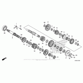 Схема вузла: Трансмісія для Honda CRF230 CRF230F
