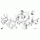 Схема вузла: Паливний бак для Honda CBF250