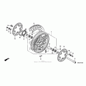 Схема узла: Передние колесо для Honda CB1100