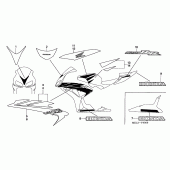 Схема узла: Stripe/mark (7) для Honda CBR1000 CBR1000RR Fireblade