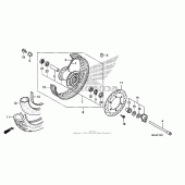 Схема узла: Front wheel (2) для Honda VT750 Shadow RS