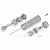Схема узла: Сцепление для Honda NRX1800 Valkyrie Rune