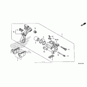 Схема узла: Задний тормозной суппорт (cbr600rr) для Honda CBR600 CBR600RR