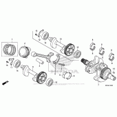 Схема вузла: Колінчастий вал & Поршень для Honda NC700