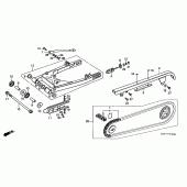 Схема узла: Swing arm/chain case для Honda CMX250 Rebel