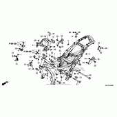 Схема вузла: Рама для Honda CTX700