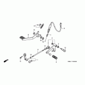 Схема вузла: Педаль (Лапка) для Honda NT650 Deauville