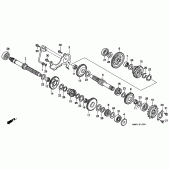 Схема узла: Трансмиссия для Honda XL600 Transalp