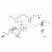 Схема вузла: Акумулятор для Honda XR125