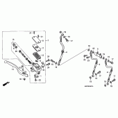 Схема узла: Передний тормозной цилиндр (CB750F2) для Honda CB750 Seven Fifty