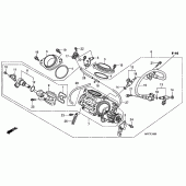 Схема вузла: Дросельна заслонка для Honda XL700V Transalp
