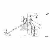 Схема узла: Задний тормозной цилиндр для Honda CRF450 CRF450R