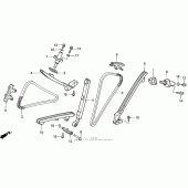 Схема узла: Цепь ГРМ & Натяжитель & Успокоитель для Honda VF750 Magna Deluxe