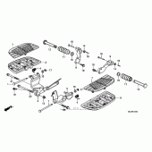 Схема вузла: Підніжки для Honda VTX1800