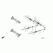 Схема узла: Распредвал & Клапан для Honda FJS400 Silver Wing