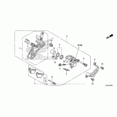 Схема узла: Задний тормозной суппорт для Honda CRF150 CRF150R
