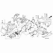 Схема вузла: Заднє крило (CBR1000RR4 / 5) для Honda CBR1000 CBR1000RR Fireblade