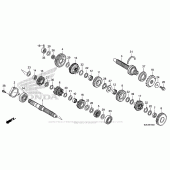 Схема вузла: Трансмісія для Honda CBR600 CBR600RR