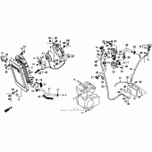 Схема вузла: Радіатор для Honda VT1100 Shadow