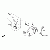 Схема вузла: Pedal + kick starter arm для Honda CRF250 CRF250R