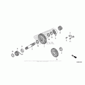 Схема вузла: Привід кікстартера для Honda CRF250 CRF250R