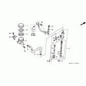 Схема вузла: Rr. гальмівний циліндр для Honda VFR800 VFR