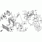 Схема узла: Радиатор для Honda CB1000 CB1000F