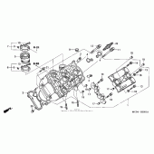 Схема вузла: Left головка циліндра для Honda ST1300 Pan-European