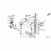 Схема узла: Задний тормозной цилиндр (cbr600rr) для Honda CBR600 CBR600RR