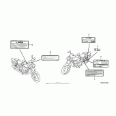Схема узла: Информационные наклейки для Honda VT750 Shadow Spirit