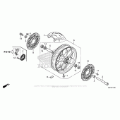 Схема вузла: Переднє колесо для Honda CBR600 CBR600RR