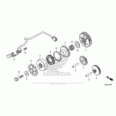 Схема вузла: Привід стартера для Honda VFR800 Interceptor