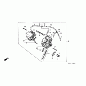 Схема вузла: Карбюратор (ASSY.) Для Honda XL600 Transalp