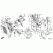 Схема узла: Радиатор для Honda VT600 Shadow VLX Deluxe