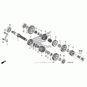 Схема узла: Трансмиссия для Honda VT1300 Sabre