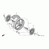 Схема вузла: Переднє колесо для Honda VFR800 Interceptor