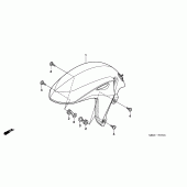 Схема вузла: Переднє крило (CB600F5 / 6) для Honda CB600F Hornet