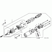 Схема узла: Стартер электрический для Honda GL1800 Gold Wing