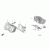 Схема вузла: Циліндр для Honda XL125 Varadero