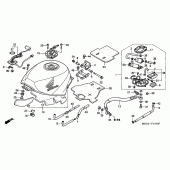 Схема узла: Топливный бак для Honda VFR800 VFR