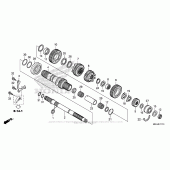 Схема узла: Transmission (Mainshaft) для Honda VFR1200 Crosstourer