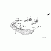 Схема вузла: Combination light для Honda NSA700 DN-01