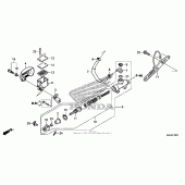 Схема узла: Задний тормозной цилиндр для Honda VT750 Shadow Spirit