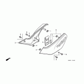 Схема вузла: Бічний обтічник для Honda XL600 Transalp