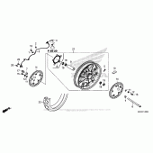 Схема вузла: Переднє колесо для Honda GL1800 Gold Wing Valkyrie