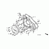 Схема вузла: R. crankcase cover для Honda CRF450 CRF450X