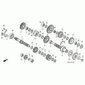 Схема узла: Трансмиссия для Honda VF750 Magna