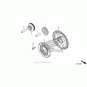 Схема узла: Привод стартера для Honda FSC600 Silver Wing