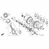 Схема вузла: Колінчастий вал & Поршень для Honda CBF1000