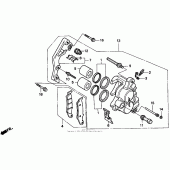 Схема узла: Передний тормозной суппорт для Honda CR250